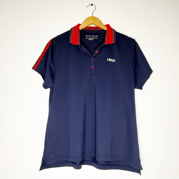 Peter Millar Women’s Short Sleeve Polo Shirt Size XL – USGA Embroidered - Picture 1 of 7